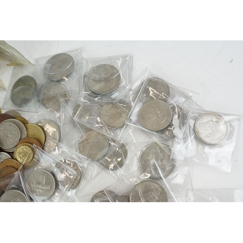 8 - A large collection of World & Commonwealth coins to include a good selection of silver examples.