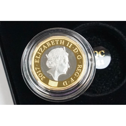 92 - A collection of four Royal Mint Queen Elizabeth II £1 silver proof coins to include 1988, 1989, 2016... 