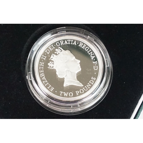 94 - A collection of four Royal Mint Queen Elizabeth II £2 silver proof coins to include 1994, 1986, 1995... 