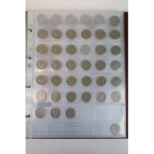 236 - A very large collection of mixed World coins in alphabetical order within six collectors albums.