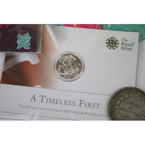 232 - A collection of mainly British decimal and pre decimal coins to include pre decimal silver and proof... 