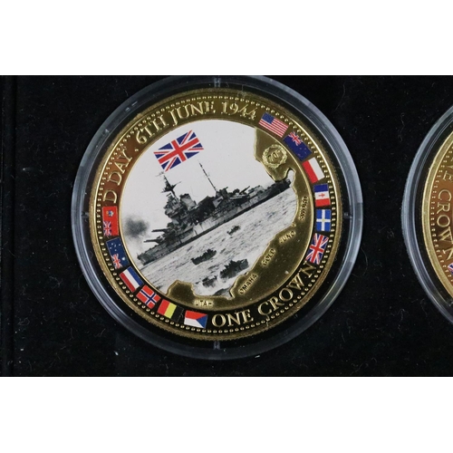 233 - Two Bradford Exchange coin sets to include the 2014 70th anniversary of D-Day collection consisting ... 