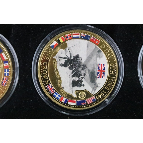 233 - Two Bradford Exchange coin sets to include the 2014 70th anniversary of D-Day collection consisting ... 