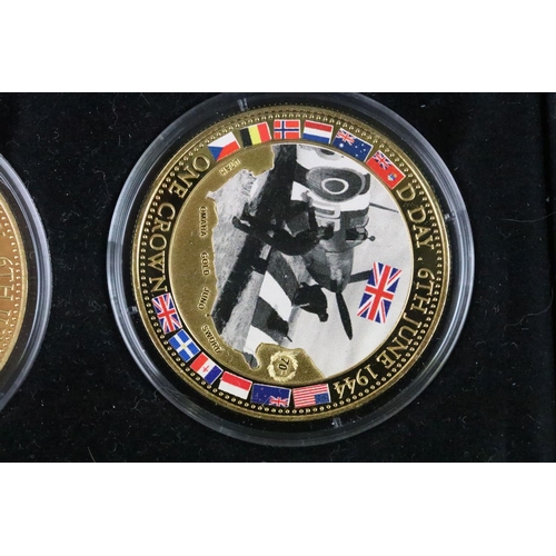 233 - Two Bradford Exchange coin sets to include the 2014 70th anniversary of D-Day collection consisting ... 