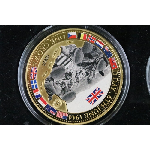 233 - Two Bradford Exchange coin sets to include the 2014 70th anniversary of D-Day collection consisting ... 