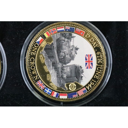 233 - Two Bradford Exchange coin sets to include the 2014 70th anniversary of D-Day collection consisting ... 