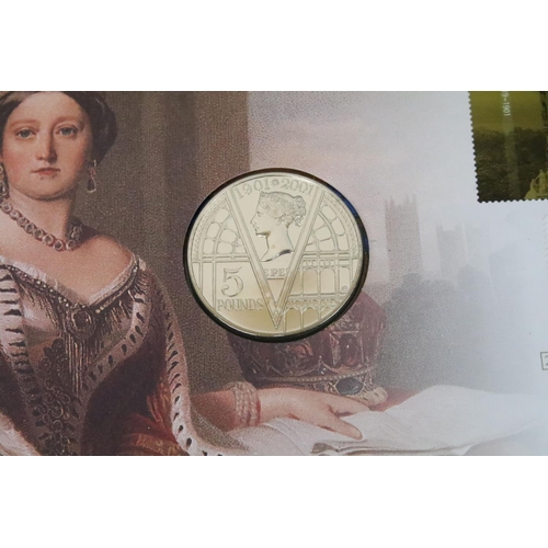 241 - A collection of Royal Mint / Royal Mail collectors coin covers to include 50p, £1 and £2 examples to... 