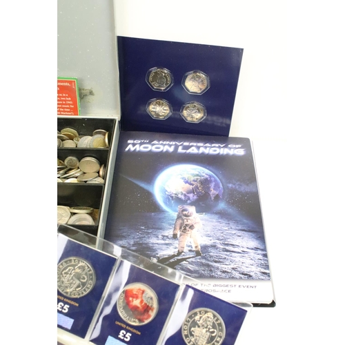 243 - A collection of mainly British decimal and pre decimal coins to include a selection of uncirculated ... 