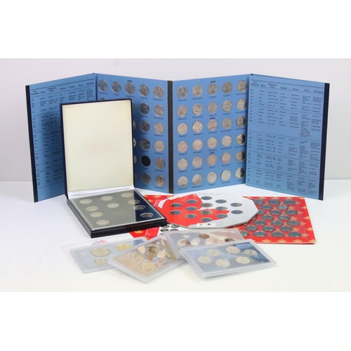 246 - A collection of United States of America and Canadian coin sets to include proof and brilliant uncir... 