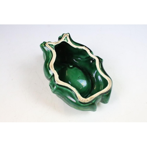 20 - Large green ceramic frog L'Heritier-Guyot Dijon bistro advertising ashtray together with Cullen & so... 