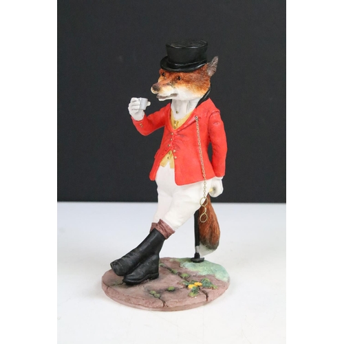 37 - Three Border Fine Arts models of foxes, two dressed in hunting apparel including The Duke of Reynard... 