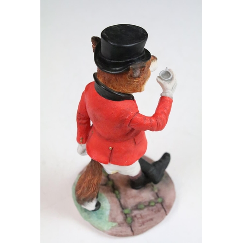 37 - Three Border Fine Arts models of foxes, two dressed in hunting apparel including The Duke of Reynard... 