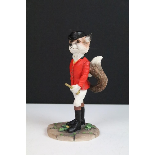 37 - Three Border Fine Arts models of foxes, two dressed in hunting apparel including The Duke of Reynard... 