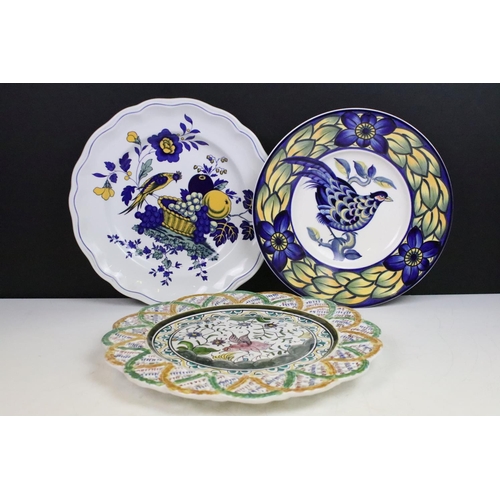 38 - Royal Copenhagen Blue Pheasant plate inspired by the art of C.Joachim 25cm diameter, with Spode Blue... 