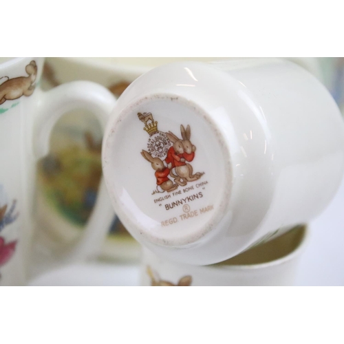 45 - Collection of assorted Royal Doulton Bunnykins Bone China children's set of plates, bowls, lidded wa... 