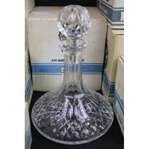 48 - Selection of Waterford crystal items to include brandy decanter, spirit decanter, six sherry glasses... 