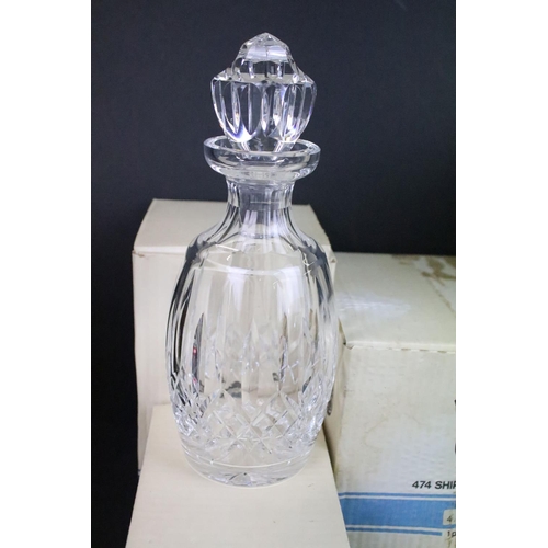 48 - Selection of Waterford crystal items to include brandy decanter, spirit decanter, six sherry glasses... 