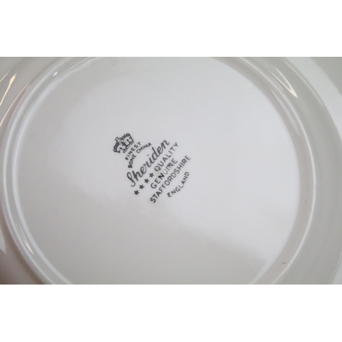 69 - Six Staffordshire Sheridan pheasant design trios along with a selection of Carlton ware floral items... 