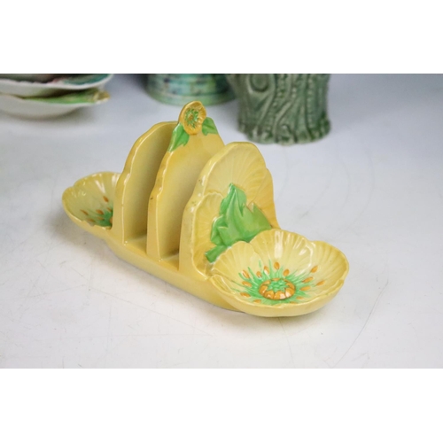 69 - Six Staffordshire Sheridan pheasant design trios along with a selection of Carlton ware floral items... 