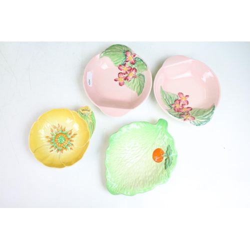 69 - Six Staffordshire Sheridan pheasant design trios along with a selection of Carlton ware floral items... 