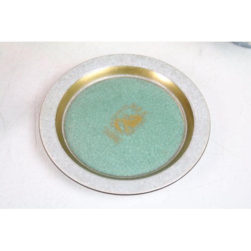 73 - Assortment of Danish pottery and Royal Copenhagen items together with a large hanging decorative pla... 