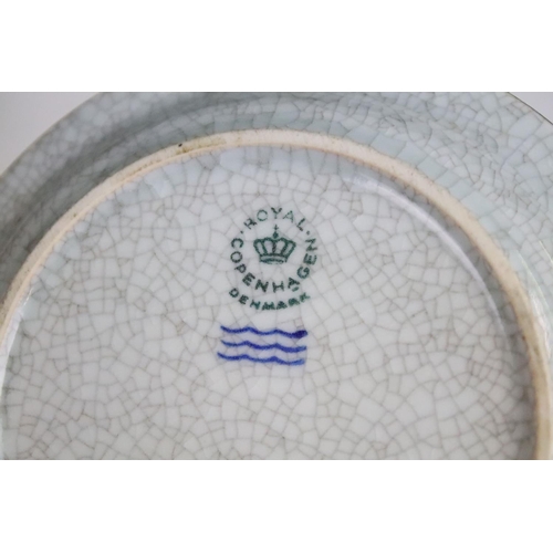 73 - Assortment of Danish pottery and Royal Copenhagen items together with a large hanging decorative pla... 