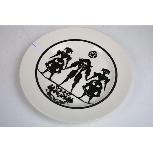 73 - Assortment of Danish pottery and Royal Copenhagen items together with a large hanging decorative pla... 