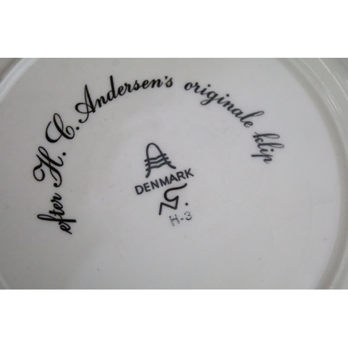 73 - Assortment of Danish pottery and Royal Copenhagen items together with a large hanging decorative pla... 