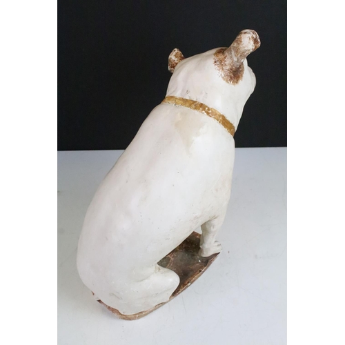 92 - Vintage ceramic, hand painted 'Nipper' HMV advertising dog, H 37cm