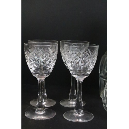 55 - Large selection of cut glass to include wine glasses, tumblers, Edinburgh Crystal salad bowl, variou... 