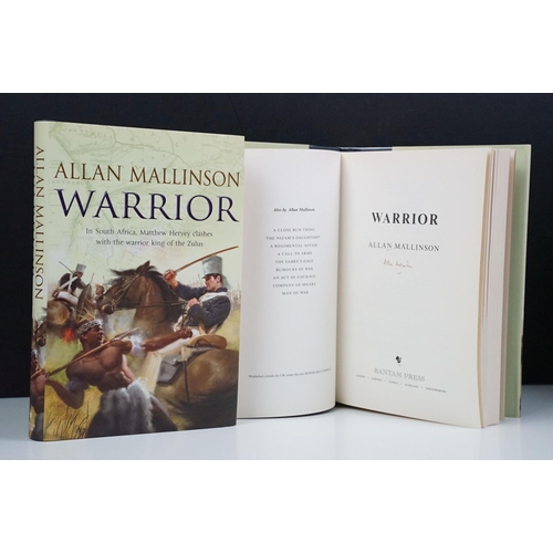 292 - Two hard back cover copies of Warrior by Allan Mallinson, both signed by the author.