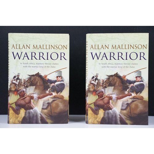 292 - Two hard back cover copies of Warrior by Allan Mallinson, both signed by the author.