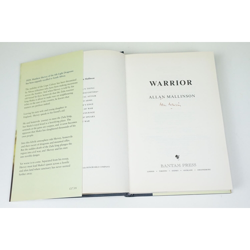 292 - Two hard back cover copies of Warrior by Allan Mallinson, both signed by the author.