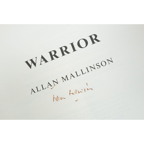 292 - Two hard back cover copies of Warrior by Allan Mallinson, both signed by the author.