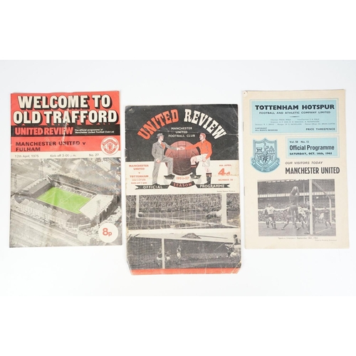 293 - Collection of vintage football programmes to include West Ham United, Chelsea, Manchester United, To... 