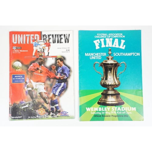 293 - Collection of vintage football programmes to include West Ham United, Chelsea, Manchester United, To... 