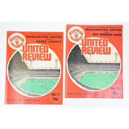 293 - Collection of vintage football programmes to include West Ham United, Chelsea, Manchester United, To... 