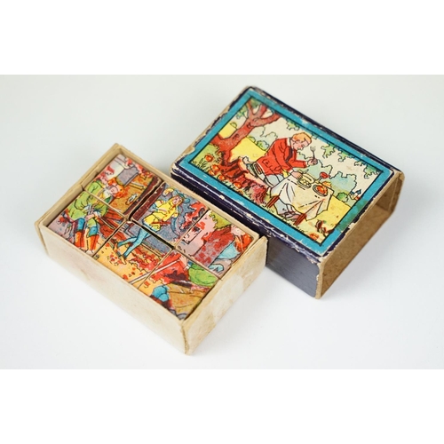 294 - Boxed vintage Tri-ang Minic tractor, together with antique miniature playing cards, picture block pu... 