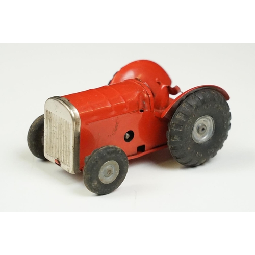 294 - Boxed vintage Tri-ang Minic tractor, together with antique miniature playing cards, picture block pu... 