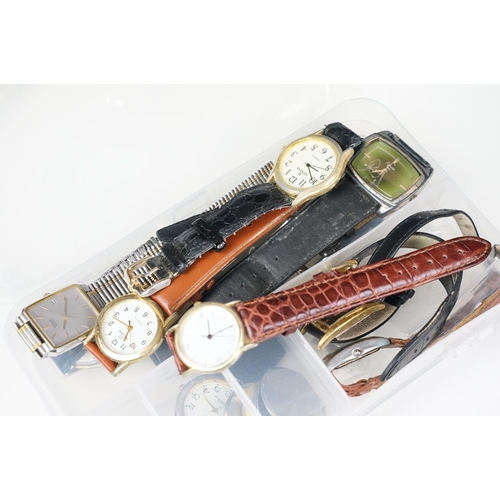 295 - Assortment of watches and straps, to include Seiko, Accurist, Auriol, non working, together with sig... 