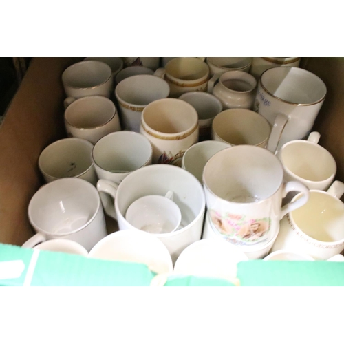 83 - Large assortment of commemorative Royal mugs to include Royal Minton, Holkham Pottery, J & G Meakin,... 