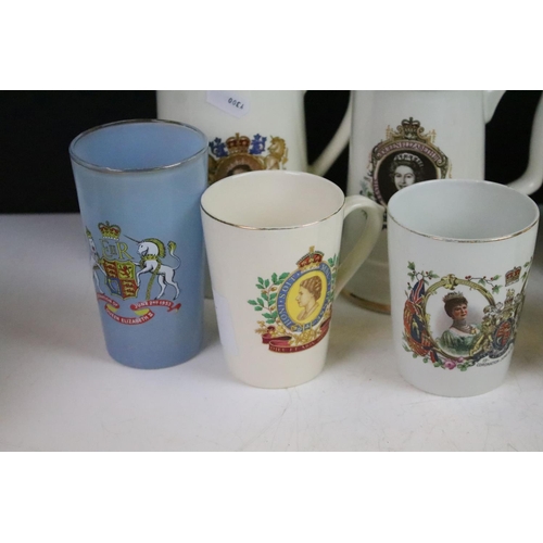 83 - Large assortment of commemorative Royal mugs to include Royal Minton, Holkham Pottery, J & G Meakin,... 