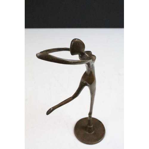 98 - Bronze model of a stylised ballerina, 25cm high