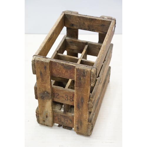 118 - Early 20th century Frederick Smith Ltd, Aston Model Brewery, Birmingham wooden bottle box / crate, 3... 