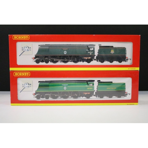 10 - Two boxed Hornby OO gauge Super Detail locomotives to include R2221 BR 4-6-2 Battle of Britain Class... 