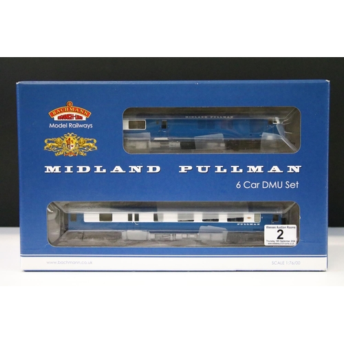 2 - Boxed Bachmann OO gauge 31-255DC Midland Pullman Six Car Unit Nanking blue, complete