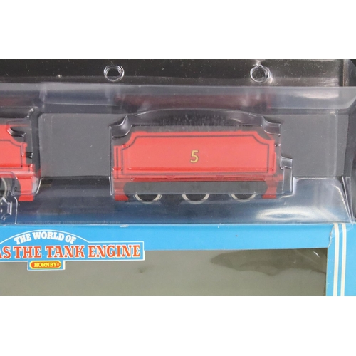 43 - Two boxed Hornby Thomas the Tank Engine locomotives to include R852 James the red engine and R317 Di... 