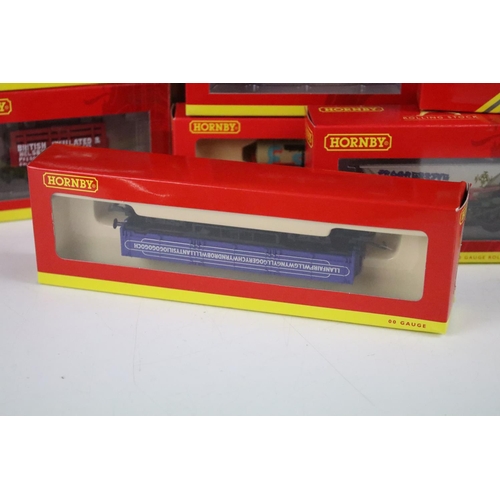 91 - 13 Boxed Hornby OO gauge items of rolling stock to include R6366 Fuel Tanker Pack, R6689 Breakdown C... 