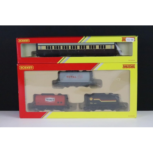 91 - 13 Boxed Hornby OO gauge items of rolling stock to include R6366 Fuel Tanker Pack, R6689 Breakdown C... 