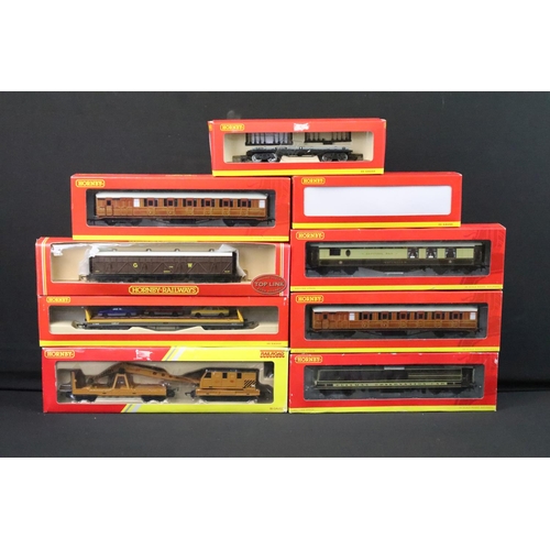 70 - 30 Boxed Hornby OO gauge items of rolling stock to include R6369 Breakdown Crane, R6143 Carfleet Car... 